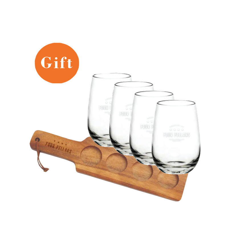 Four Pillars Paddle and Glass Gift Set [Not for Sale]